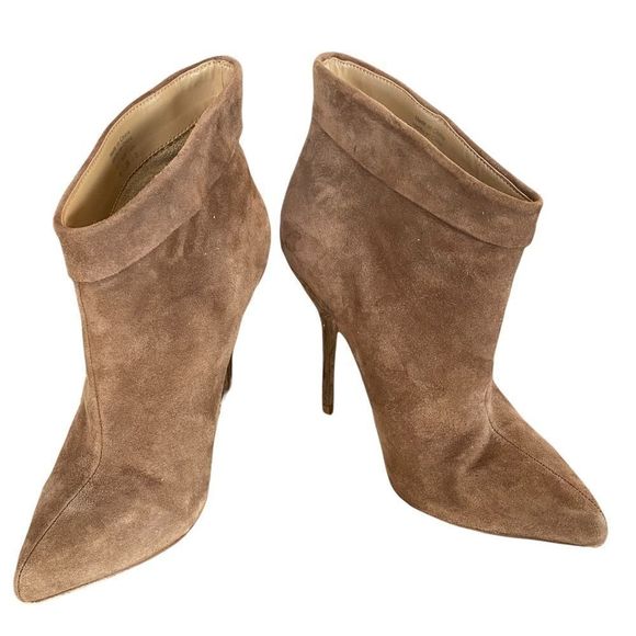 Aldo Shoes - Aldo ankle boots tan suede 4.5 inch heel size 6